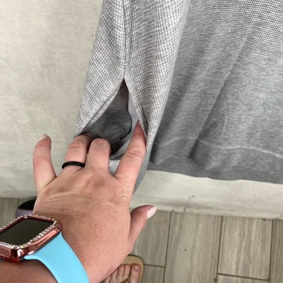 SouthCott Light Gray Turtleneck Long Sleeve Knit Sweater Dress Size Medium - Picture 3 of 7